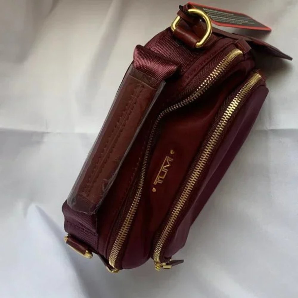 Tumi Voyageur Troy Nylon Crossbody Bag In Cordovan Gem